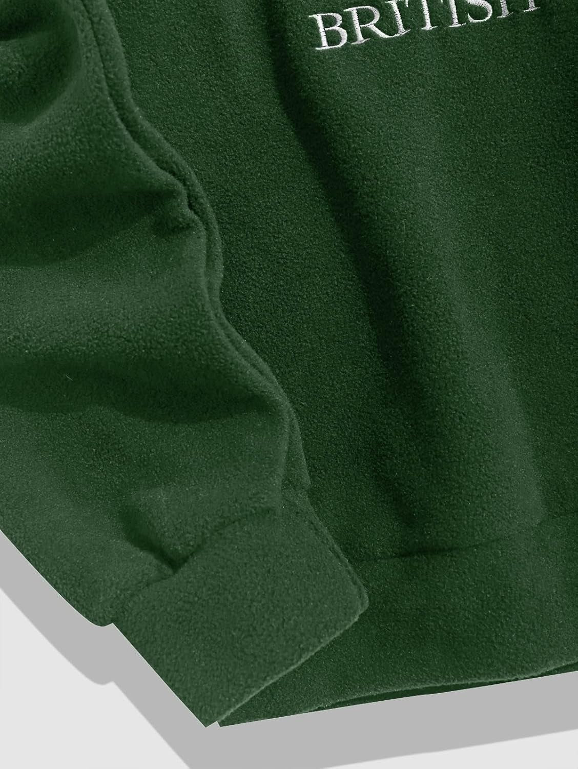 Men'S Hooded Sweatshirt, Letter Mountain Graphic Embroidery Plush Fleece Casual Drawstring Pullover Hoodie